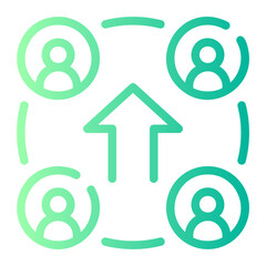 employee engagement gradient icon