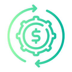 money management gradient icon