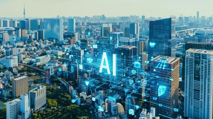 AI Technology edge computer concept