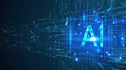 AI Technology edge computer concept