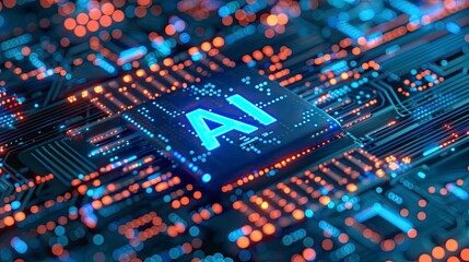 AI Technology edge computer concept