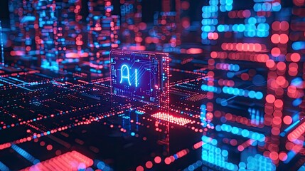 AI Technology edge computer concept