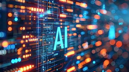 AI Technology edge computer concept