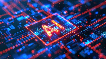 AI Technology edge computer concept