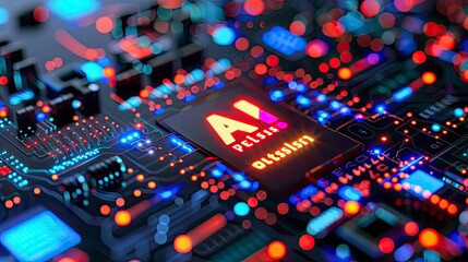 AI Technology edge computer concept