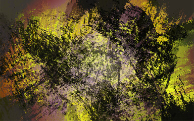 Abstract grunge texture black and yellow color background