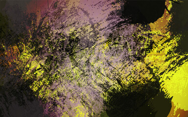 Abstract grunge texture black and yellow color background