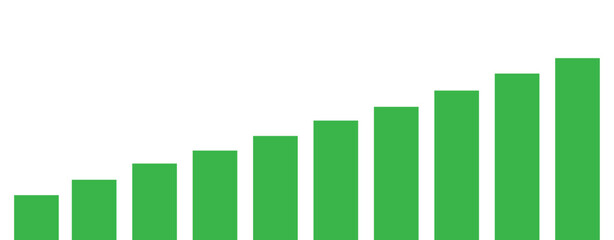 Fototapeta premium green growing business graph