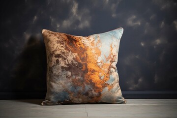Velvet cushion under subtle natural light 