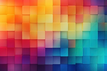 Vibrant, multicolored squares arranged in a gradient pattern 