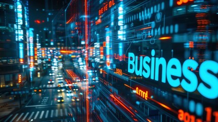 Obraz premium Technology Business with text