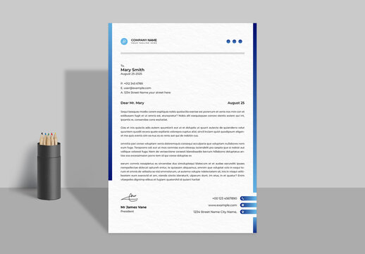 Letterhead Template Layout