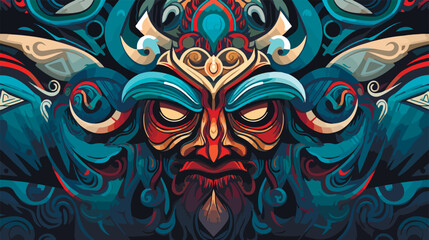 Abstract beautiful colored vector Viking patterns. Ancient warrior pattern background.