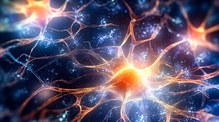 An intricate depiction of neuron activity