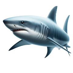 Obraz premium blue shark isolated on transparent background PNG Image AI Generated 