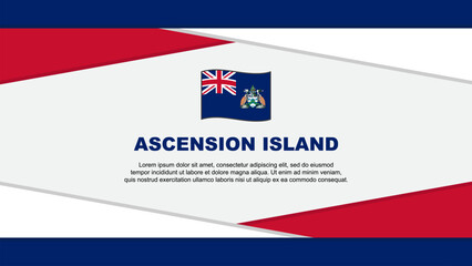 Ascension Island Flag Abstract Background Design Template. Ascension Island Independence Day Banner Cartoon Vector Illustration. Ascension Island Vector