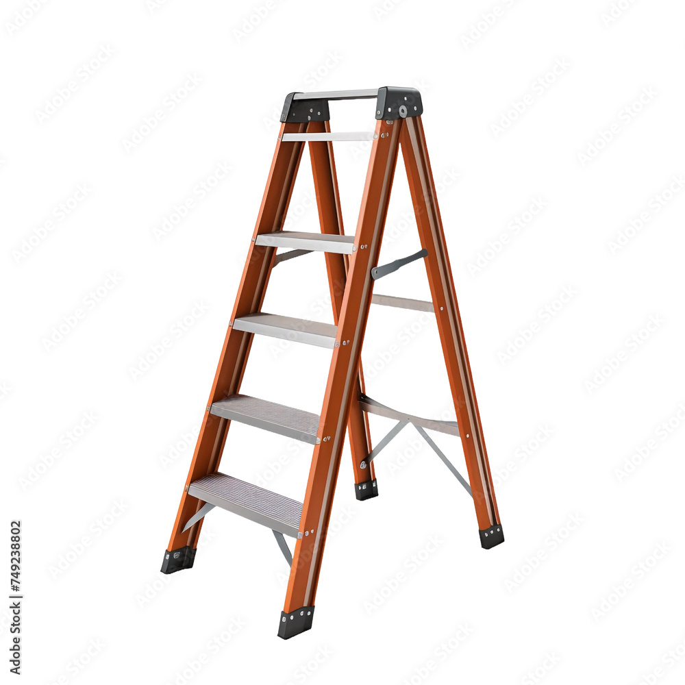 Poster stepladder isolated on transparent background