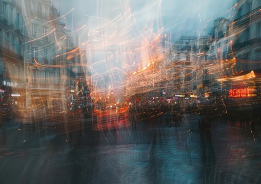 City Motion and Light Trails | Vibrant Urban Life at Twiligh © ธนากร บัวพรหม