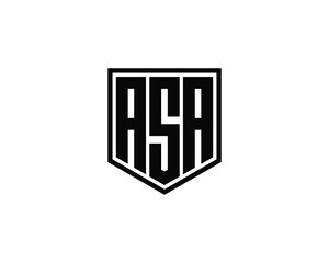 ASA logo design vector template