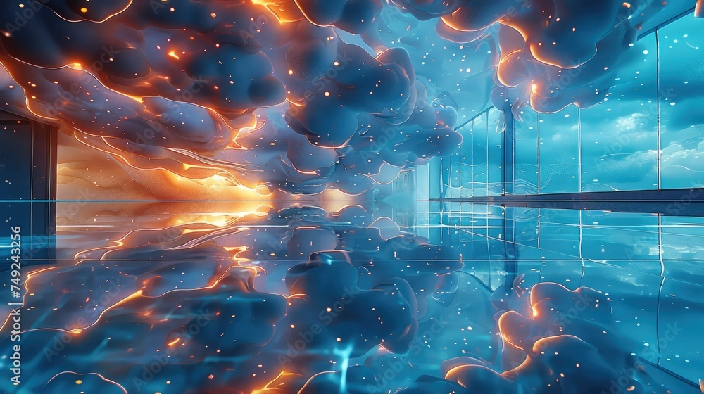 Aufkleber Convolutional neural network. Generative AI.
