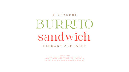 Modern classic lettering alphabet. Elegant typography from a to z and number. Vector illustration word