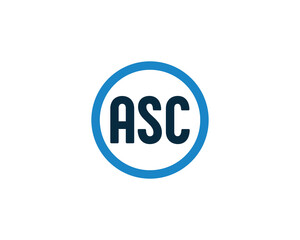 ASC logo design vector template