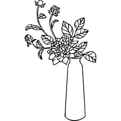 flower in a jar svg png vector