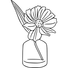 daisy flower in a jar svg png 