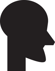 Silhouette Male Face Avatar