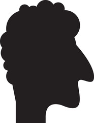Silhouette Male Face Avatar