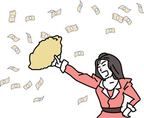 バブル時代のお立ち台で派手に踊る女性