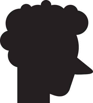 Silhouette Male Face Avatar