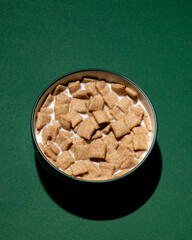 Bowl of cinnamone cereal, breakfast cereal
