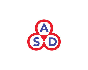 ASD logo design vector template