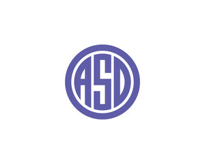 ASD logo design vector template