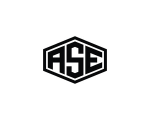 ASE logo design vector template