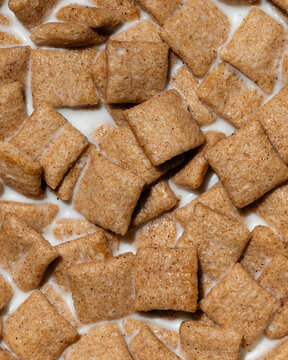 Cinnamon cereal in the milk