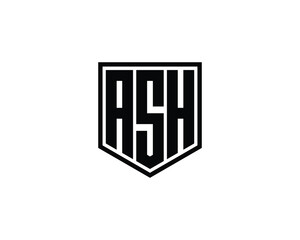 ASH logo design vector template