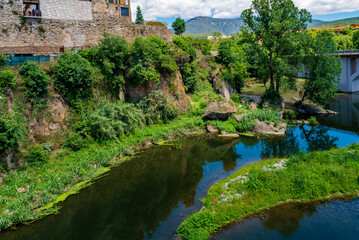 Beautiful views of the stunning city of Besalu, in Catalonia, Spain
