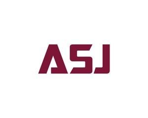 ASJ logo design vector template