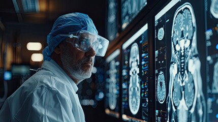 future of Neurosurgery healthcare with edge computer concept