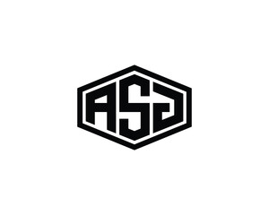 ASJ logo design vector template