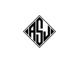 ASJ logo design vector template