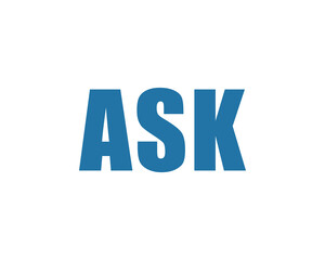ASK logo design vector template