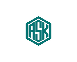 ASK logo design vector template