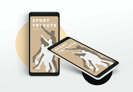 Tan And White Sport Tryouts Instagram Story Post