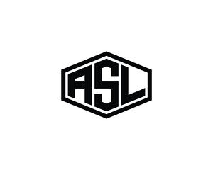 ASL logo design vector template