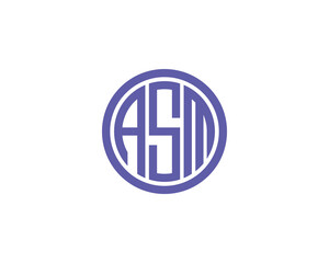 ASM logo design vector template