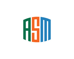 ASM logo design vector template
