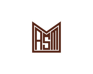 ASM logo design vector template